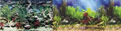 Penn Plax Cage Background 24" Tall Shalescape / Tropical Blue
